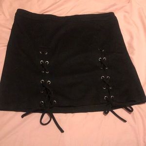Faux suede skirt